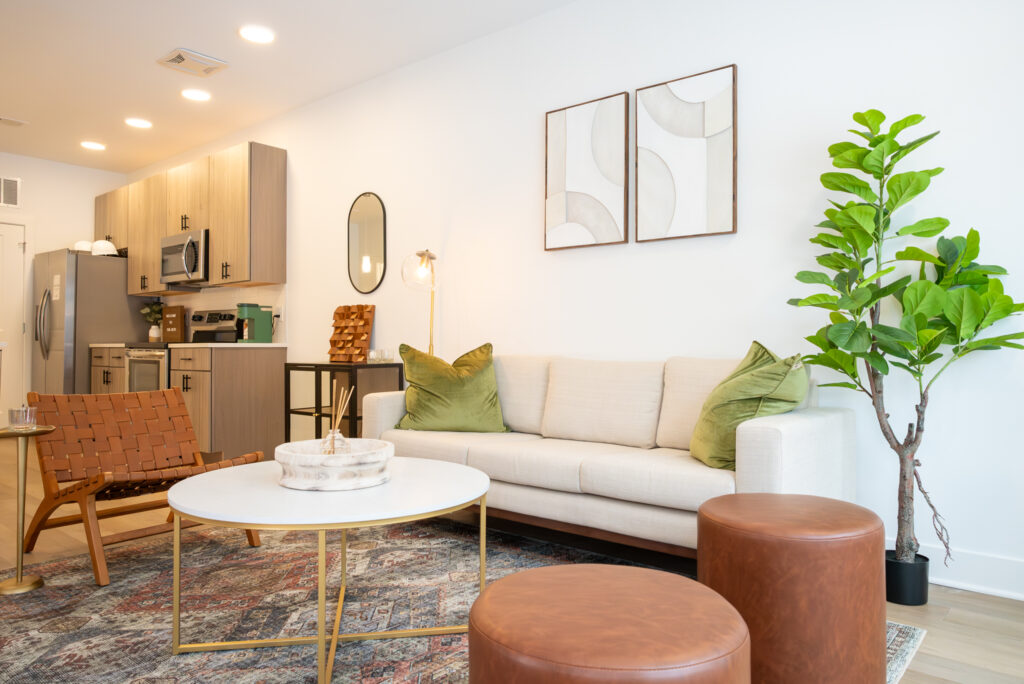 Sala model apartment home living room